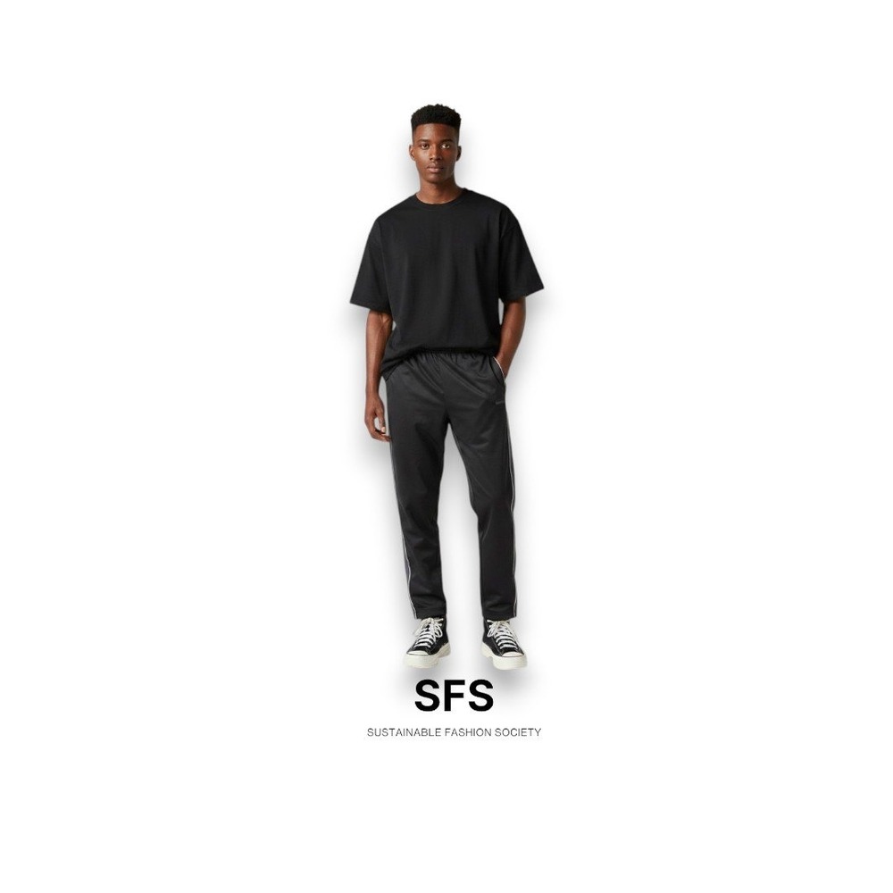 🦇 Y2K Reebok Black Slate Gray Mesh Lined Ankle Zip Track Pants Mens Large